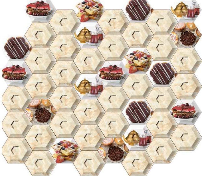 REVESTIMIENTO 15X17 DECORADO HEXAGONAL DCER-168 PANAL (SURTIDO VARIADO) - DVI